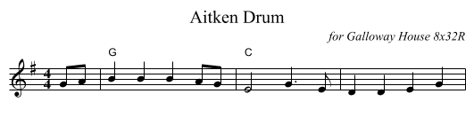 Aitken Drum - staff notation