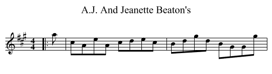 A.J. And Jeanette Beaton's - staff notation