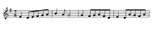Ajde Jano - staff notation