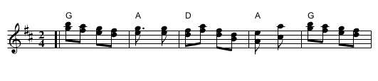 Ajde Lepa Maro (D) - staff notation