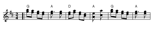 Ajde Lepa Maro - staff notation
