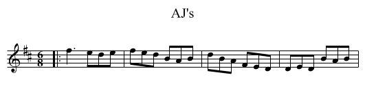 AJ's - staff notation