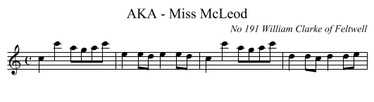 AKA - Miss McLeod - staff notation