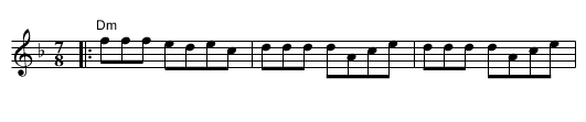 Ako umran il zaginam - staff notation