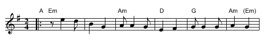 Al Hanisim - staff notation