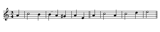 Al lebat de l'Auroro - staff notation