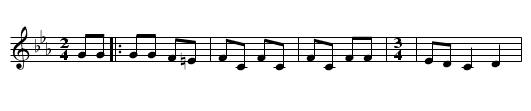 Al Pumba Dale - staff notation