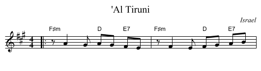 'Al Tiruni - staff notation