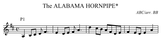 ALABAMA HORNPIPE*, The - staff notation