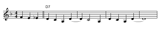 Alabama Jubilee [F - oct lower] - staff notation