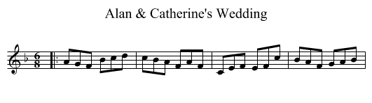 Alan & Catherine's Wedding - staff notation
