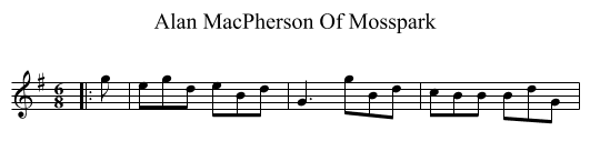 Alan MacPherson Of Mosspark - staff notation