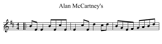 Alan McCartney's - staff notation