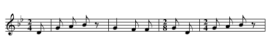 Alarh, An  - staff notation