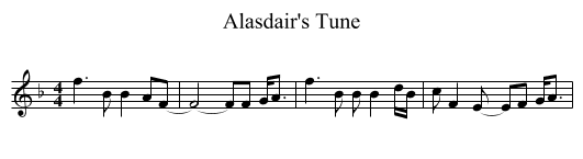 Alasdair's Tune - staff notation