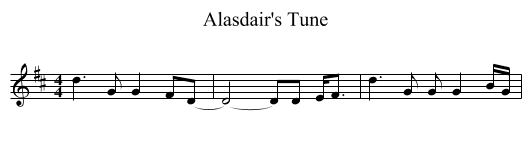 Alasdair's Tune - staff notation
