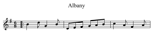 Albany - staff notation