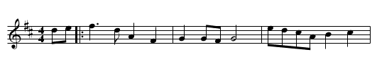 Albert Falmer's Bonfire Tune - staff notation