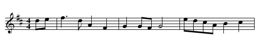 Albert Farmer's Bonfire Tune - staff notation
