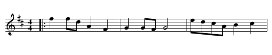 Albert Farmer's Bonfire Tune - staff notation