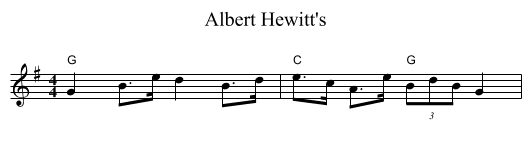 Albert Hewitt's - staff notation