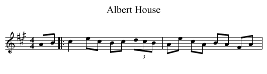 Albert House - staff notation