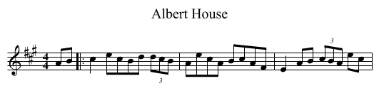Albert House - staff notation