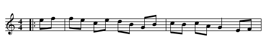 Albert's Hornpipe - staff notation