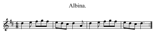 Albina. - staff notation