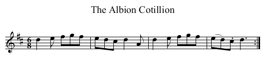 Albion Cotillion, The - staff notation