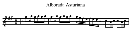 Alborada Asturiana - staff notation