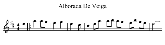 Alborada De Veiga - staff notation