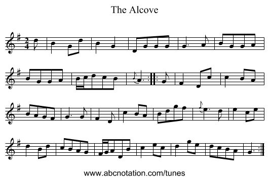 Alcove, The - staff notation