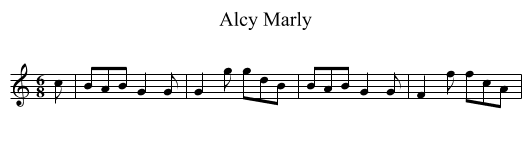 Alcy Marly - staff notation