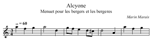 Alcyone - staff notation