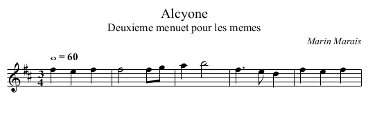 Alcyone - staff notation
