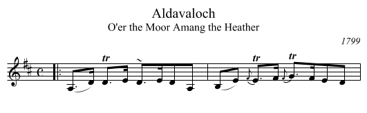 Aldavaloch - staff notation