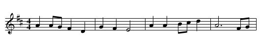 Aldbury May Tune - staff notation