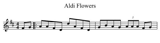 Aldi Flowers - staff notation