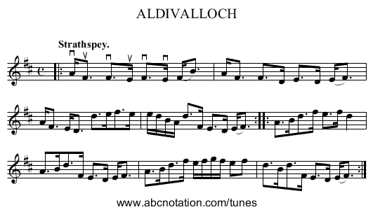 ALDIVALLOCH - staff notation