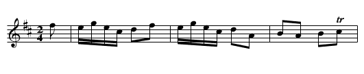 Aldridge's Allemande. - staff notation
