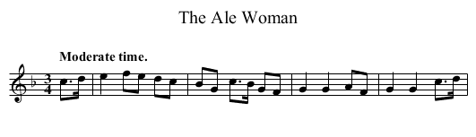 Ale Woman, The - staff notation