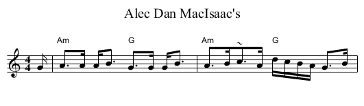 Alec Dan MacIsaac's - staff notation