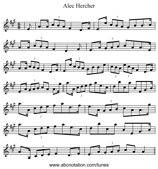 Alec Hercher - staff notation
