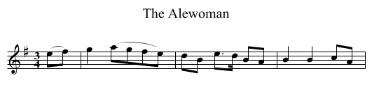 Alewoman, The  - staff notation