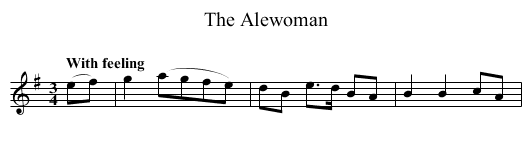 Alewoman, The - staff notation