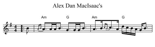 Alex Dan MacIsaac's - staff notation
