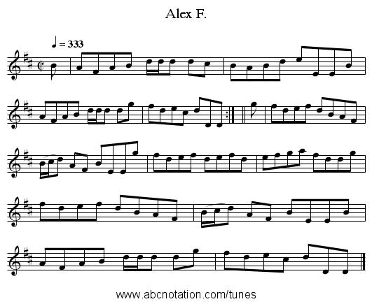 Alex F. - staff notation