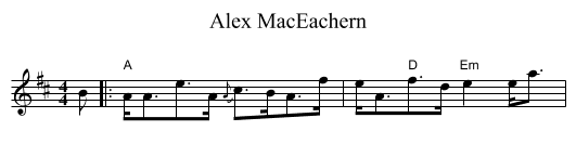 Alex MacEachern - staff notation