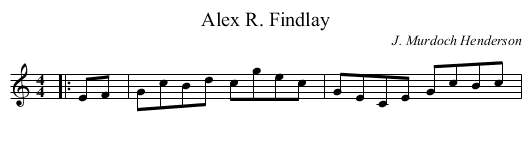 Alex R. Findlay - staff notation